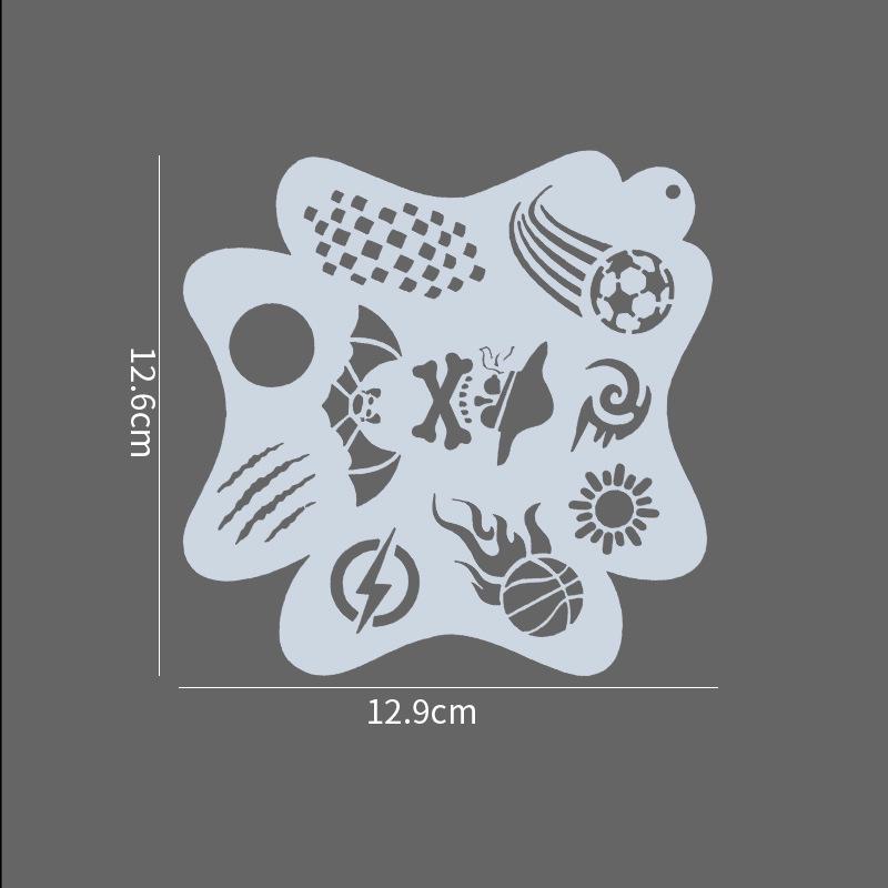 

Kids Stage Makeup Face Painting Stencils: Eye Corner & Ancient Flower Design