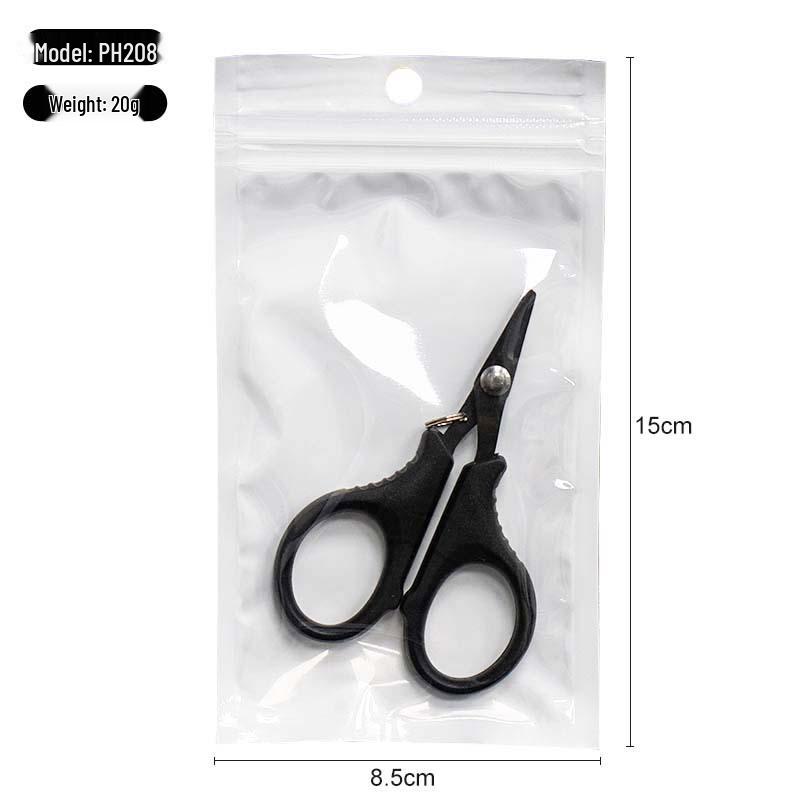 Stainless Steel Multifunctional Fishing Line & Lure Cutter, Small Serrated Scissors for Dyneema PE and Outdoor Use