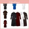 Traje de Robe de Padre Medieval para Homens Mulheres Renascença Cosplay Capa com Capuz