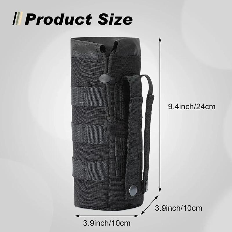 Tactical Molle Water Bottle Bag Outdoor Camo Hunting Camping Hiking Drawstring Holder Multifunction Bottle Storage Pouch Pocket 4