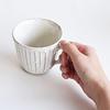 Tatara Mug, Kohiki (Powdered) with Sawed Edges, White, Ceramic, Mino Ware, 250ml, Product Number 755-09-244