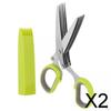 2x Shredding Scissors Kitchen Shallot Onion Cutter Cooking Tool