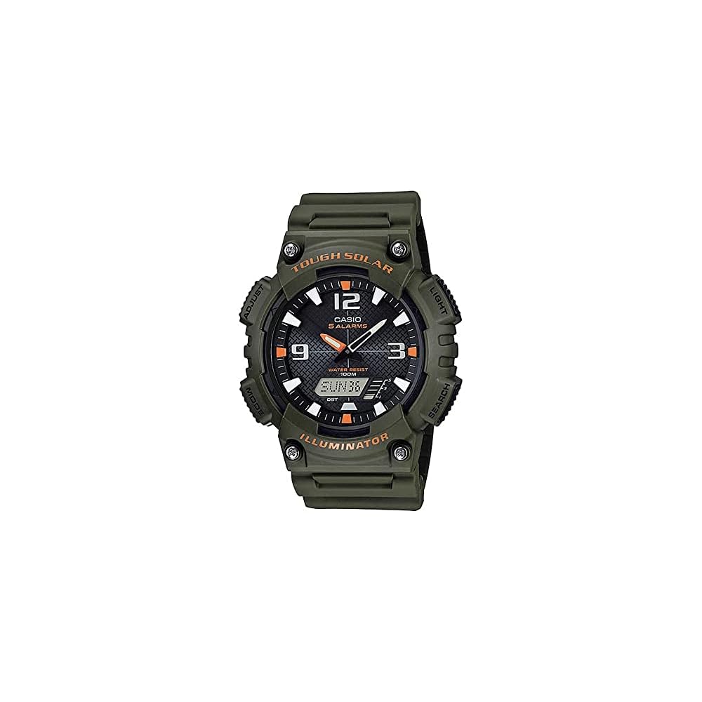 Casio Tough Solar Ana-Digi Quartz Watch AQ-S810 Series Military Green Men s 50m Water Resistant