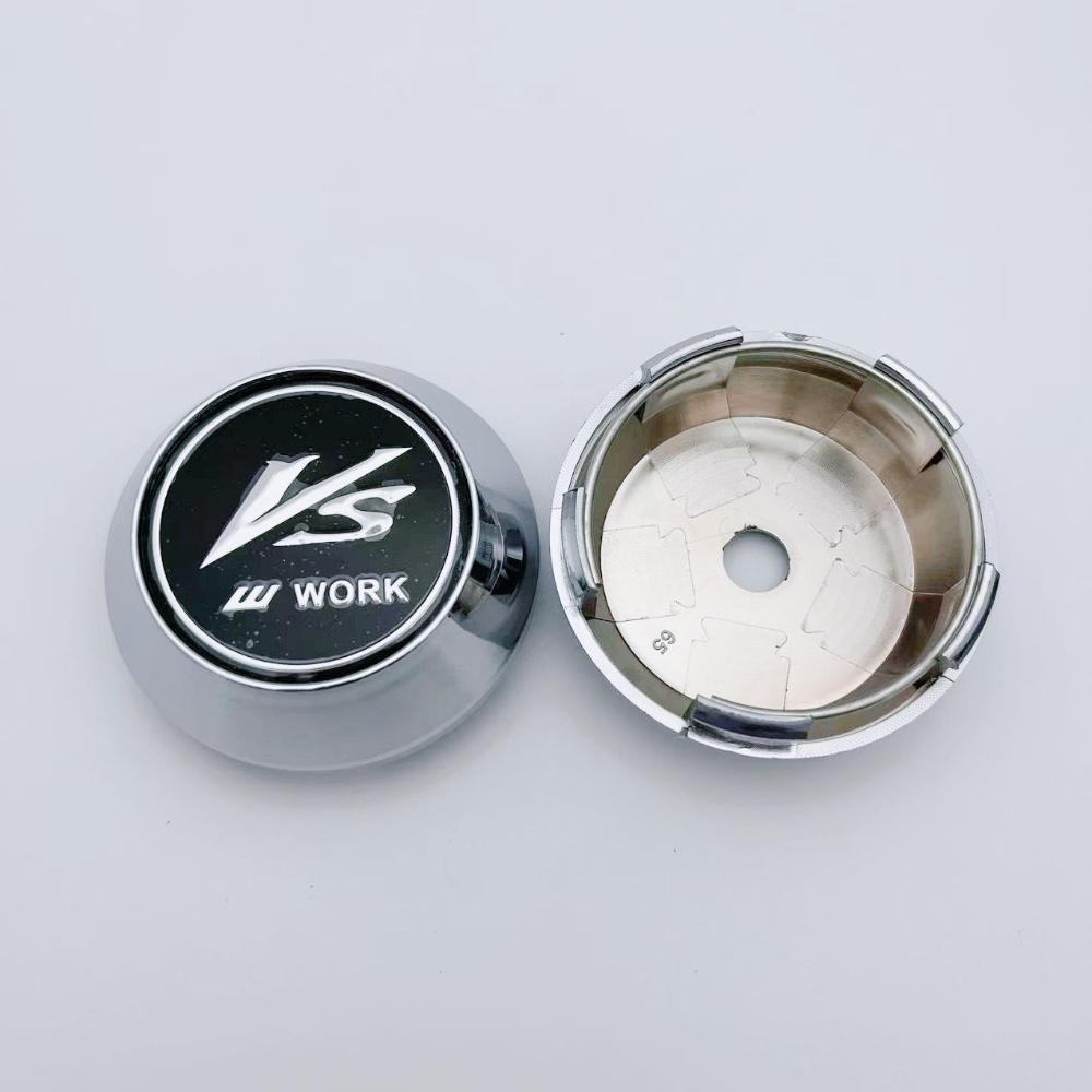 4pcs 60mm 64mm 65mm 68mm 69mm VS W Work Logo Badge Car Wheel Center Caps Replace Accessories Wheels Rim Hub Hubcaps Centre Cover