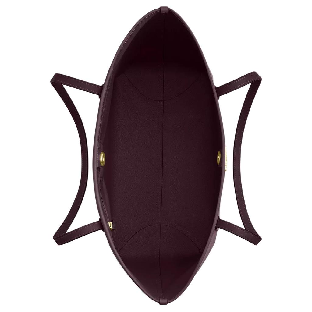 Coach City 33 Gold Logo Signature Beschichtete Leinwand Tragetasche Damen Tragetaschen Schwarz-Johannisbeere CV976-IMYED