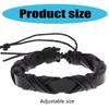 Handcraft Twining Designs Black Brown Sturdy PU Leather Bracelet for Men and Women Special Day Gifts Casual Wear