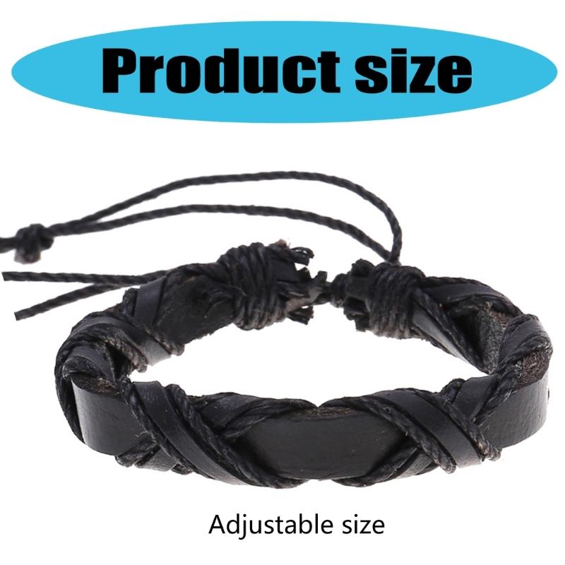 Handcraft Twining Designs Black Brown Sturdy PU Leather Bracelet for Men and Women Special Day Gifts Casual Wear