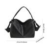 Retro Faux Suede Shoulder Bags Solid Color Tote Handbags Chic Casual Commuting Bag Large for Women Ladies Work Travel Commuting