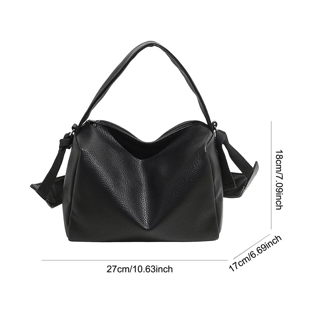 Retro Faux Suede Shoulder Bags Solid Color Tote Handbags Chic Casual Commuting Bag Large for Women Ladies Work Travel Commuting