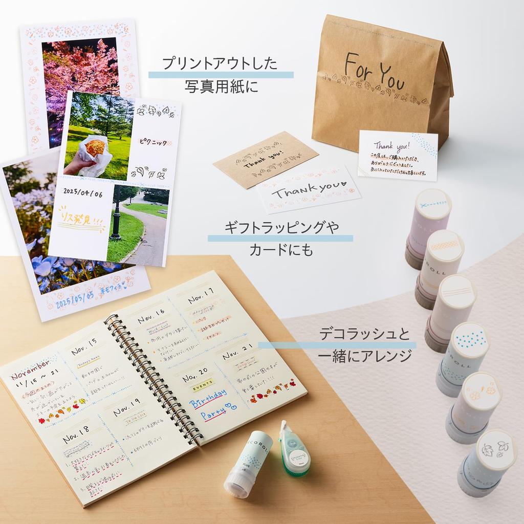 Plus Roller Stamp Deco 5mm Check Pale Set of Roller, Wide, Pattern, Orange, 10, IS-605DR, 40-192x10