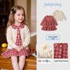 JELLYBABY Girls' Plaid Dress and Jacket Set