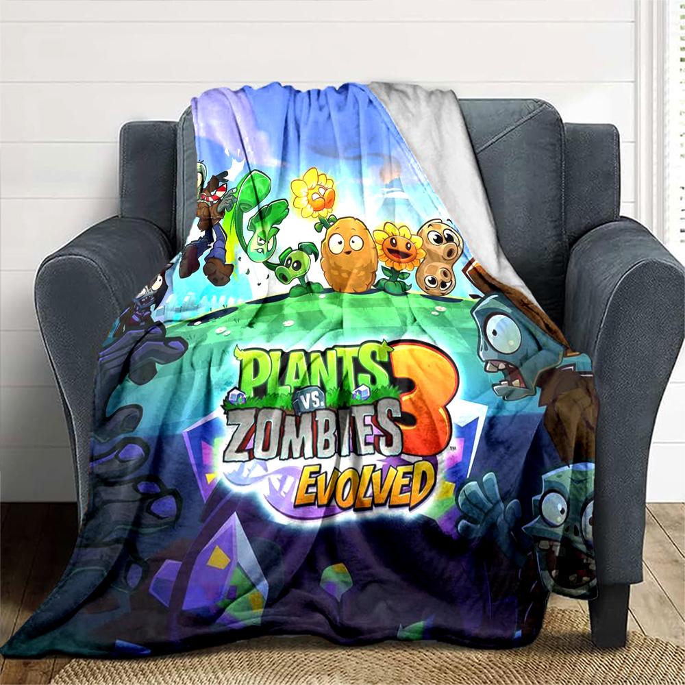 Plants Vs. Zombies Blanket Soft Warm Cozy Suitable for Bedding Seaside Livingroom for All Occasions Modern Style Birthday Christmas Gift Blanket