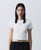 SUPRA Women'S Circle Crown Ribbed Short Sleeve T-Shirt (White)