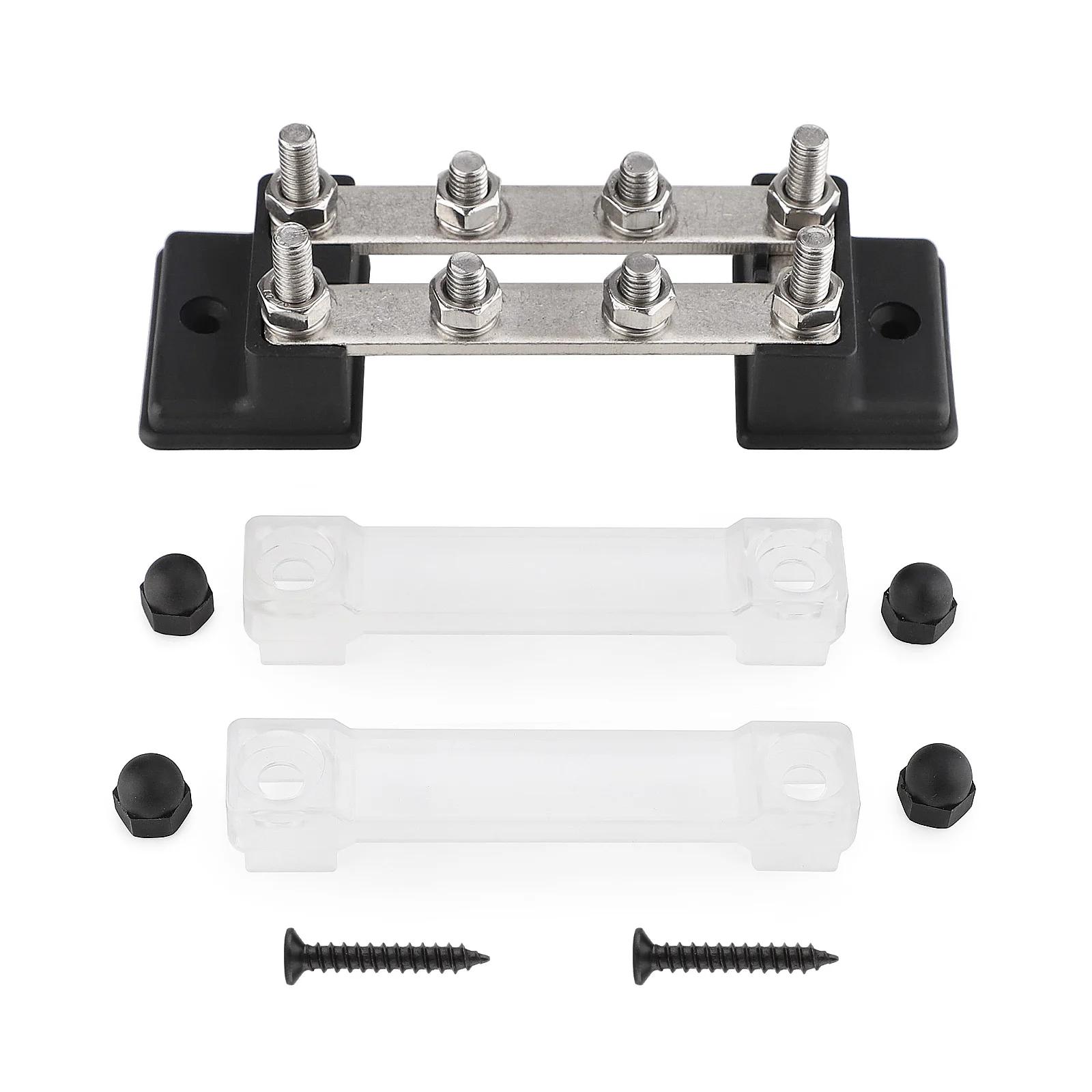 150A 12-48V 4 Terminal Car Bus Bar-Power Distribution Block with cover for Truck Boat Car Camper wholesale Hot Sale