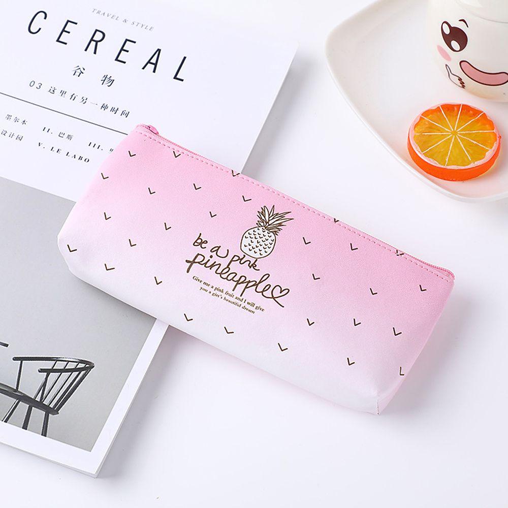 

Stationery School Supplies Pencil Box Pineapple Pencil Bag Pen Bag Storage Bag Pu Pencil Case 03