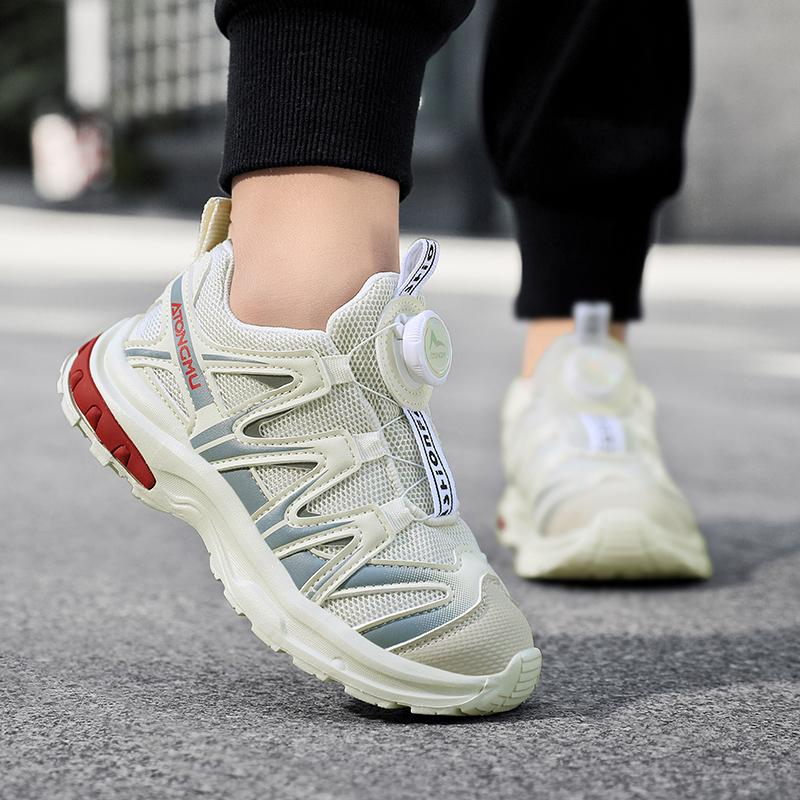 Mode Drehverschluss Sneaker Kinder Bequeme Plateau Kindersportschuhe Atmungsaktive Laufschuhe Mädchen Jungen Freizeitsneaker