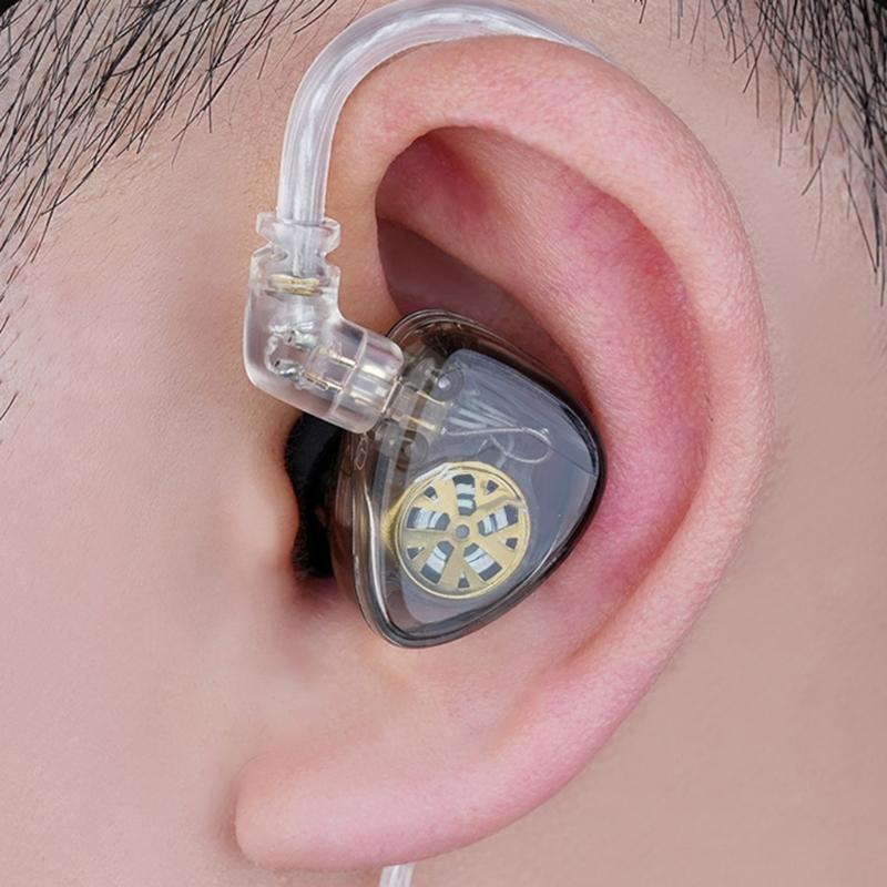 Double Dynamic Coils Earphones High Resolution Sound with Deeply Bass, Corded In Ear Earbud for Sports Gaming