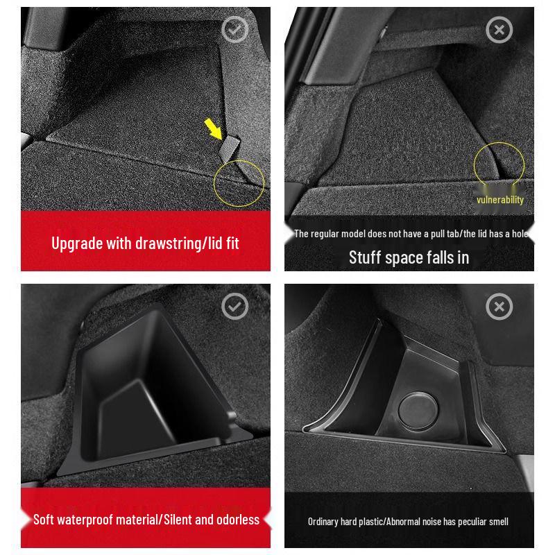 Tesla Model Y/3 Trunk Side Pocket Storage Box - Interior Modification Accessory