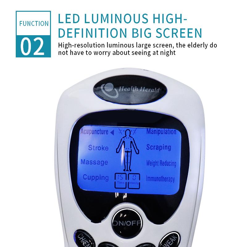 Durable And Safe Electric Tens Dual Output Massage Instrument Electrical Ems Muscle Stimulator Pulse Massager Acupuncture For Neck Back Full Body