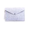 File Document Folder A4 Letter Size Snap Button Closure Envelope Felt Document Paper Organizer with Light Gray Lanyard