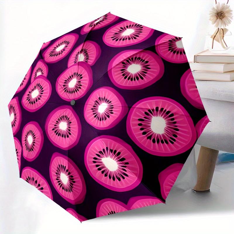 1pc Kiwi Pattern Automatic Umbrella High Quality Canopy, Portable Folding Umbrella With, Ideal Gift for - Travel, Everyday, Formal Events, Stylish Acc