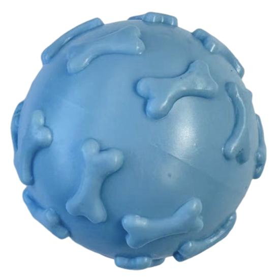 

Yousheng Squeaky Dog Ball Raised Texture Dog Chew Toy Bite-Resistant Puppy Teething Toy for Dogs Teeth Cleaning Boredom Relief B синий