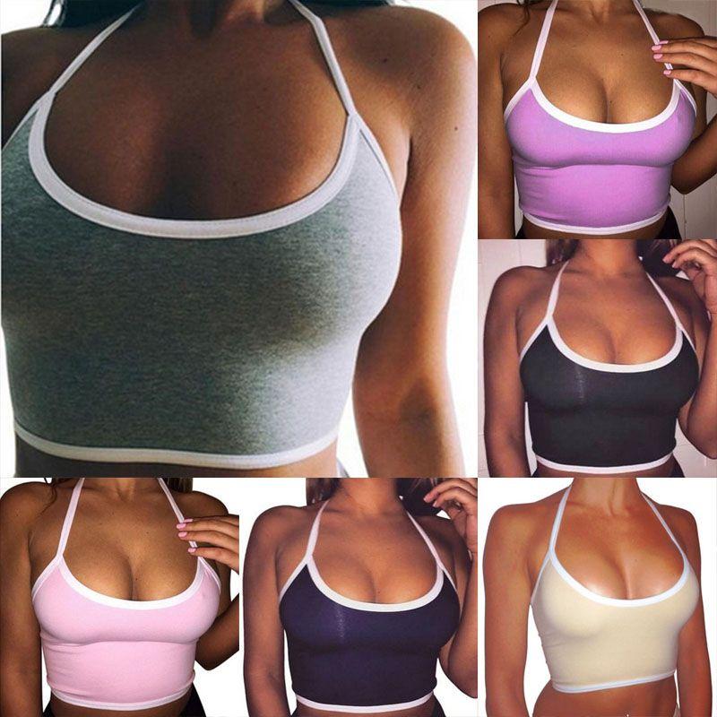Casual Women Tank Tops Bustier Bra Vest Blouse Sleeveless Crop Shirt Bralette