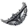 Creative Retro Half Face Mask Rhinestone Masquerade Mask Elegant Metal Eye Mask  Masquerade Jewelry