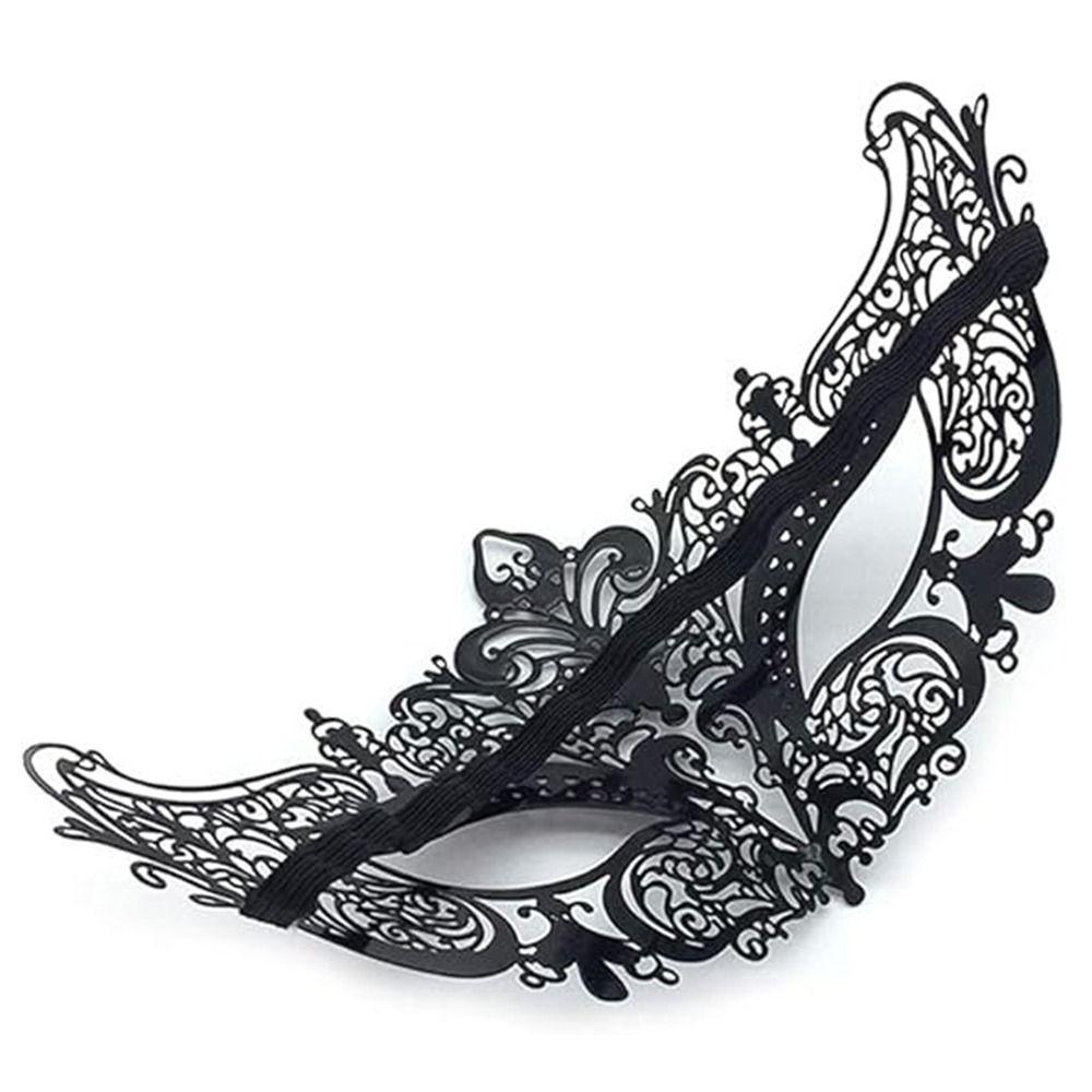 Creative Retro Half Face Mask Rhinestone Masquerade Mask Elegant Metal Eye Mask  Masquerade Jewelry