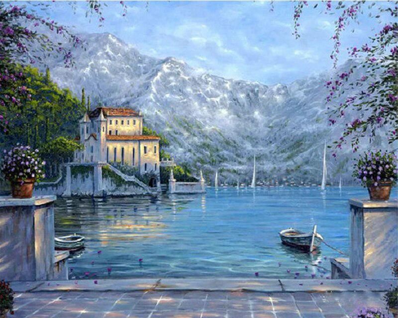 5D Diamond Painting Spring Landscape Flower Rainbow Pictures Of Rhinestones Diamond Embroidery Cross Stitch Cat Animal Mosaic Home Decor