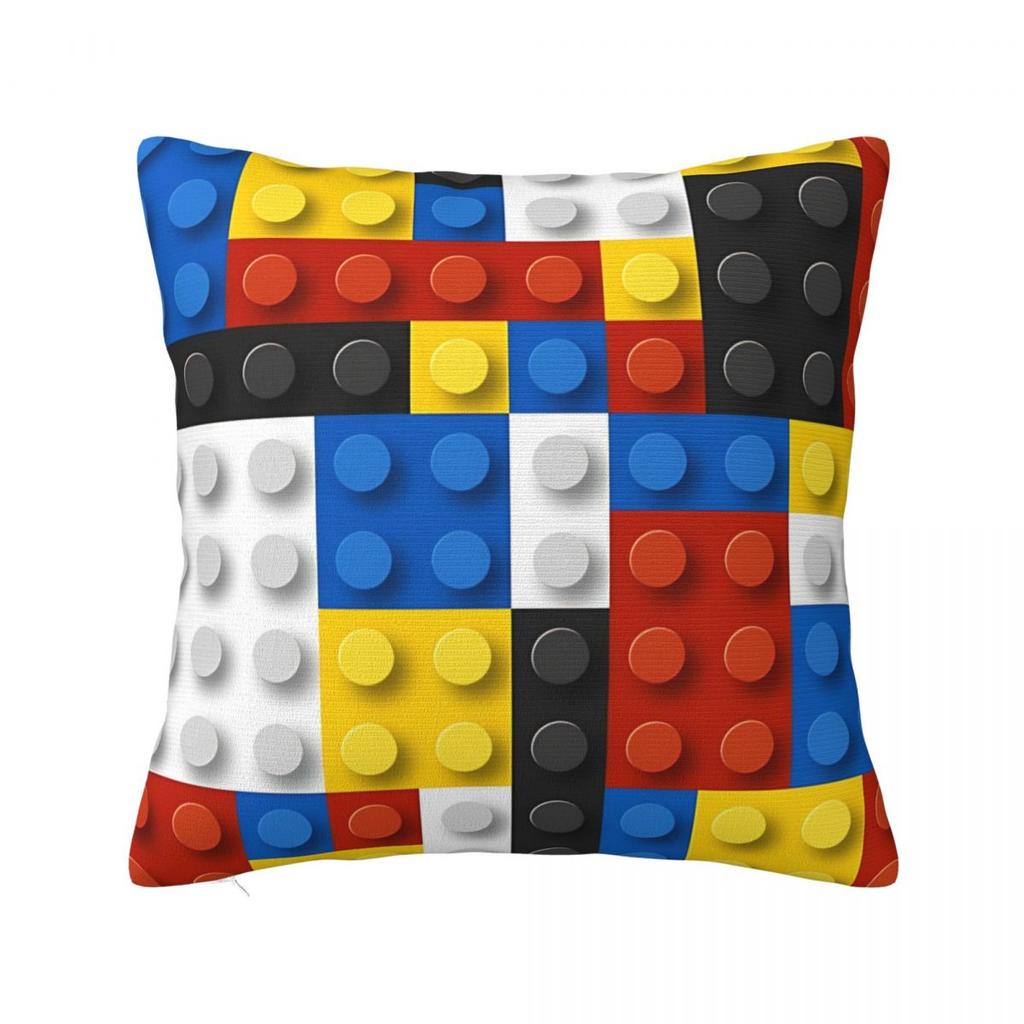 Building Blocks Loads Of Bricks Blue Square Pillow Cases Cushion Covers Awesome Polyester Decor Pillowcover for Car 18x18