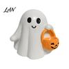 Decorative Ghost for Home Halloween Figurine, Cute Resin Statue, Creative Holding Unique Accents Bat/Drink Tabletop Ornament Party, Trick or