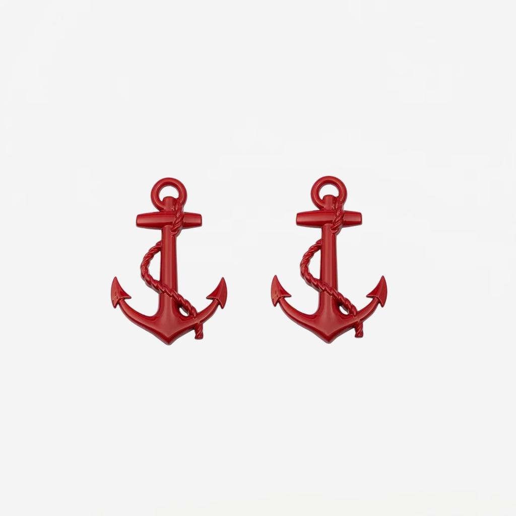 3D Metal Personality Car Stickers Boat Anchor Hooks Navy Emblem Grill Cross Badge Pirate Ship Car Body Sticker