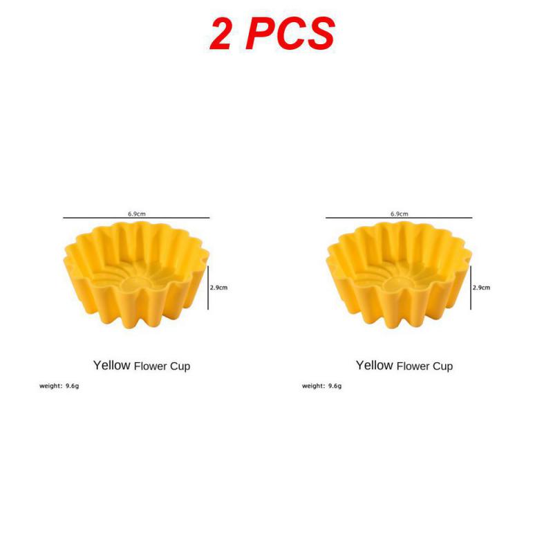 2/4PCS Baking Supplies Easy To Clean Silicone Mold Not Easy To Slip Moderate Size Baking Molds Mafin Cup Soft And Resilient