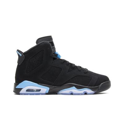Air 6 Retro Grade School 'UNC' (Unisex) Black / University Blue Kids' Basketball Shoes 384665 006