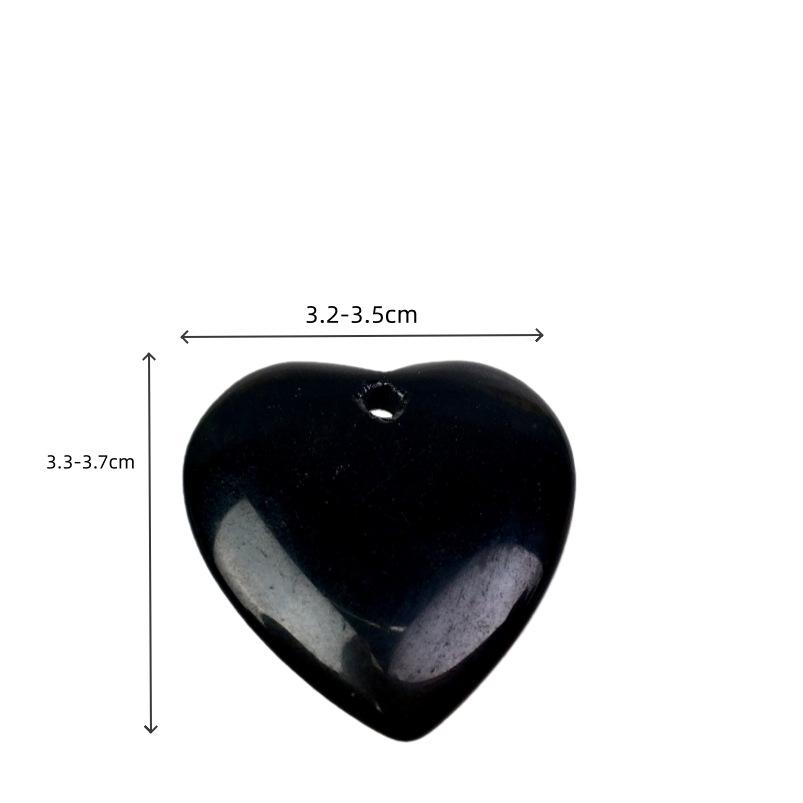 

Натуральный Обсидиан Сердце Кулон 3-4 см Украшение в Форме Сердца Аксессуар Approx. 3-4cm