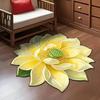 Tapis de sol 3D Lotus Tapis de salon fleur réaliste Forme fleur de lotus Antidérapant Tapis de zone pour cuisine Chambre Salle de bain Salle de jeux