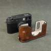 For Fujifilm X Half Camera Case Buffalo Texture Leather Protective Cover with Battery Opening