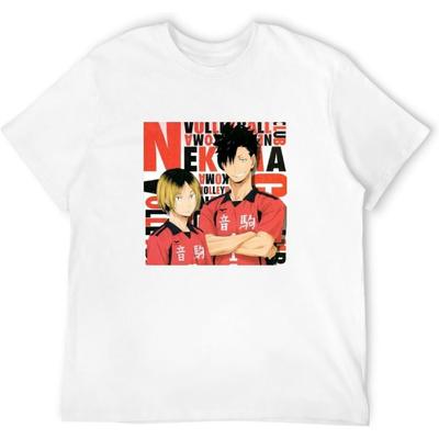 ESSERYRFG Men's Haikyuu !! Kuroo Tetsurou Kozume Kenma T-Shirts White