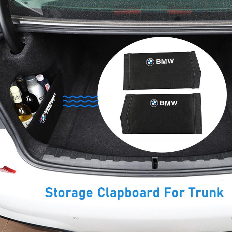 DKHN5 Suede Leather Trunk Storage Divider Partition Side Organizer For BMW 3 4 5 Series X3 X4 G20 F30 G30 F10 G01 G32 G22 F31 Stickers