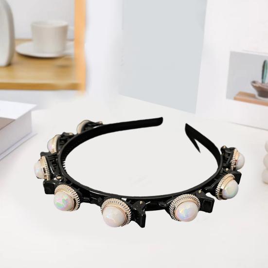 Unik hårbøyle skinnende rhinestone gave enkel jente dobbel lag bangs klips