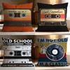 Fashion Music Tape Cushion Cover Soft Washable Pillow Case Multi-Scene for Couch Bed Travel Office Use