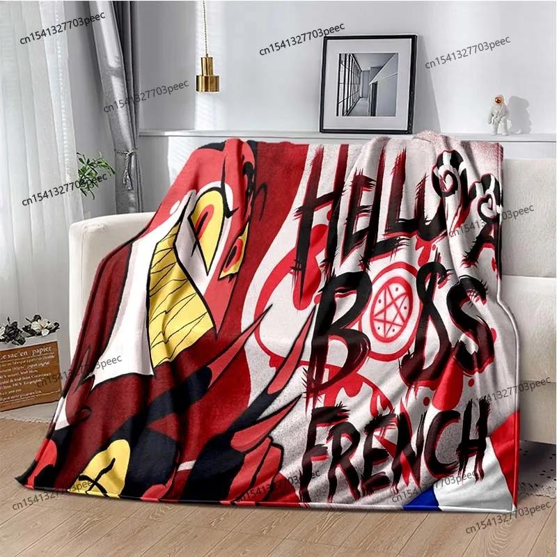 Helluva Boss Blitzo Adult Animated Cute Soft Plush Blanket Living Room Bedroom Bed Sofa Picnic Flannel Blanket Kids Blanket Gift