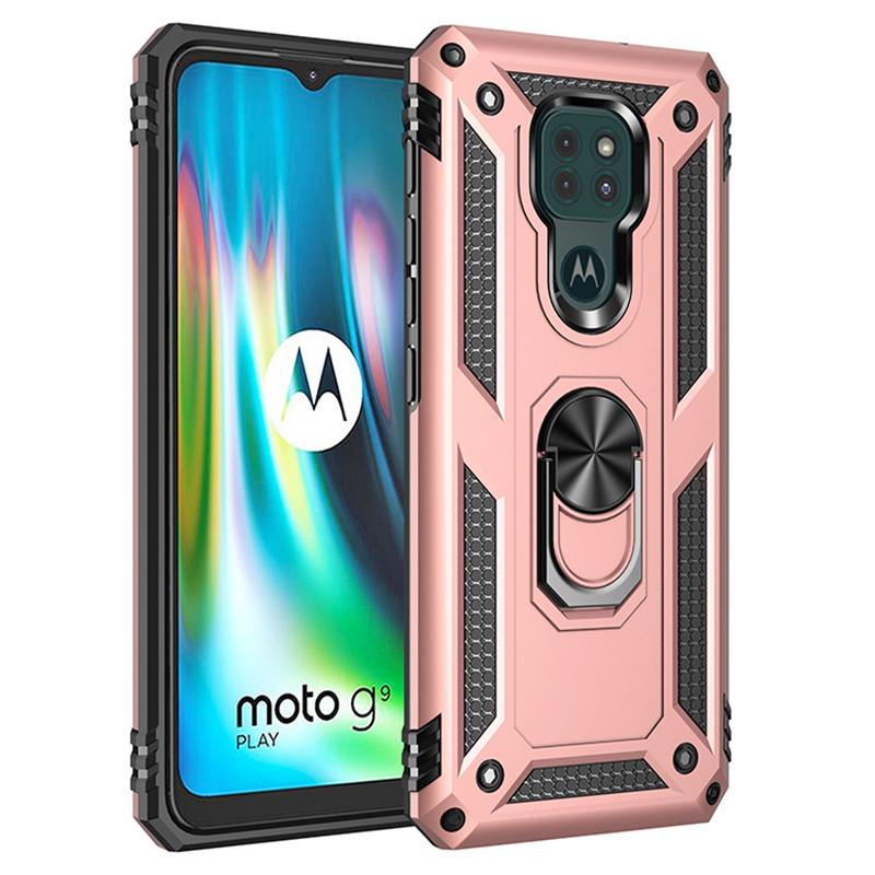 Für Motorola Moto G9 Play G9 Plus Hülle Ständerhalter magnetisch Auto Ring Stoßfeste Panzerhülle für Moto G9 Power Rückseite