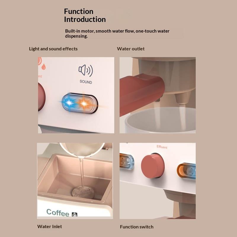 1 Set Simulated Kitchen Role Playing Todder Kids Toys Adult Children Pretend Play Coffee Machine Toy Birthday Years Gifts