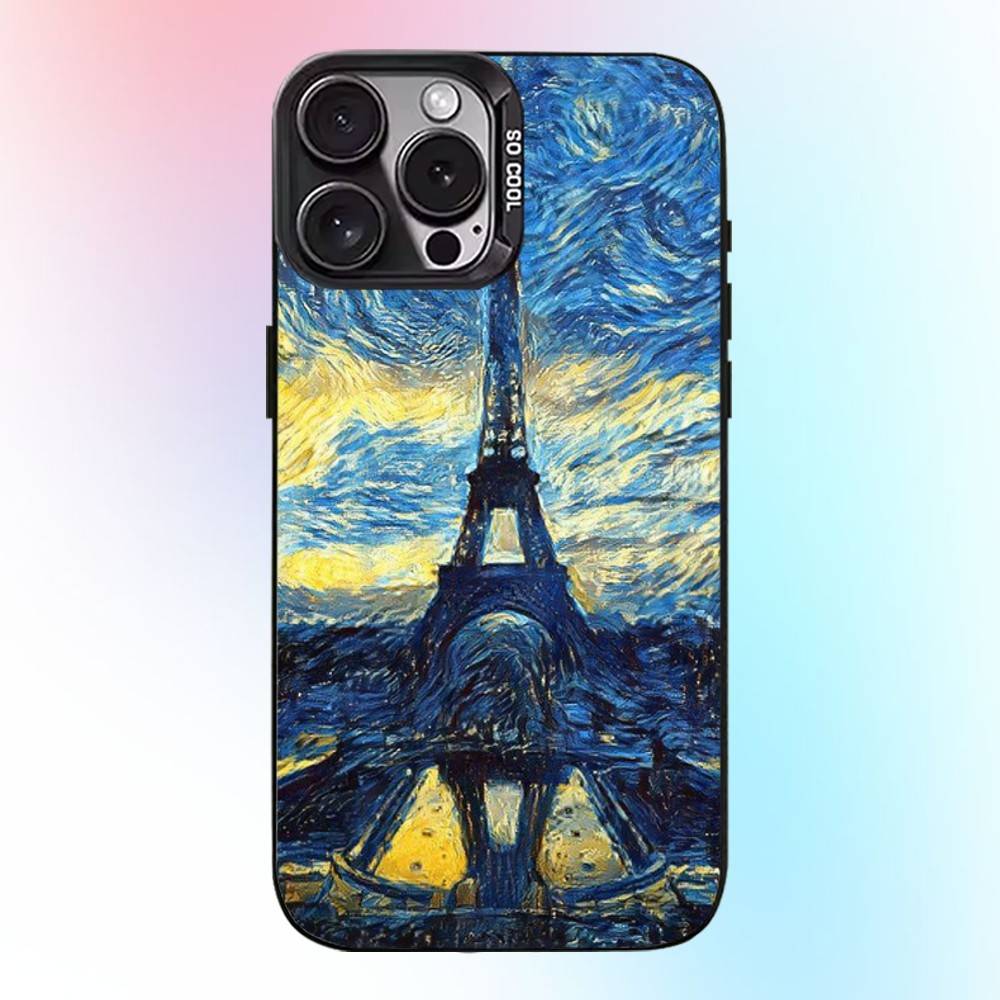 

Ван Гог Звездная ночь Чехол для телефона Для iPhone 17, 16, 15, 14, 13, 12, 11 Plus, Pro Max Черный Конфетный Матовый Ударопрочный Чехол iPhone13