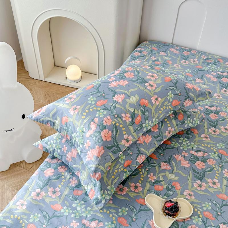 100% Cotton Pillowcase Customizable Flowers Cartoon Design Bedding Pillowcase Adult Bedroom Home Decor Custom Size Cushion Cover