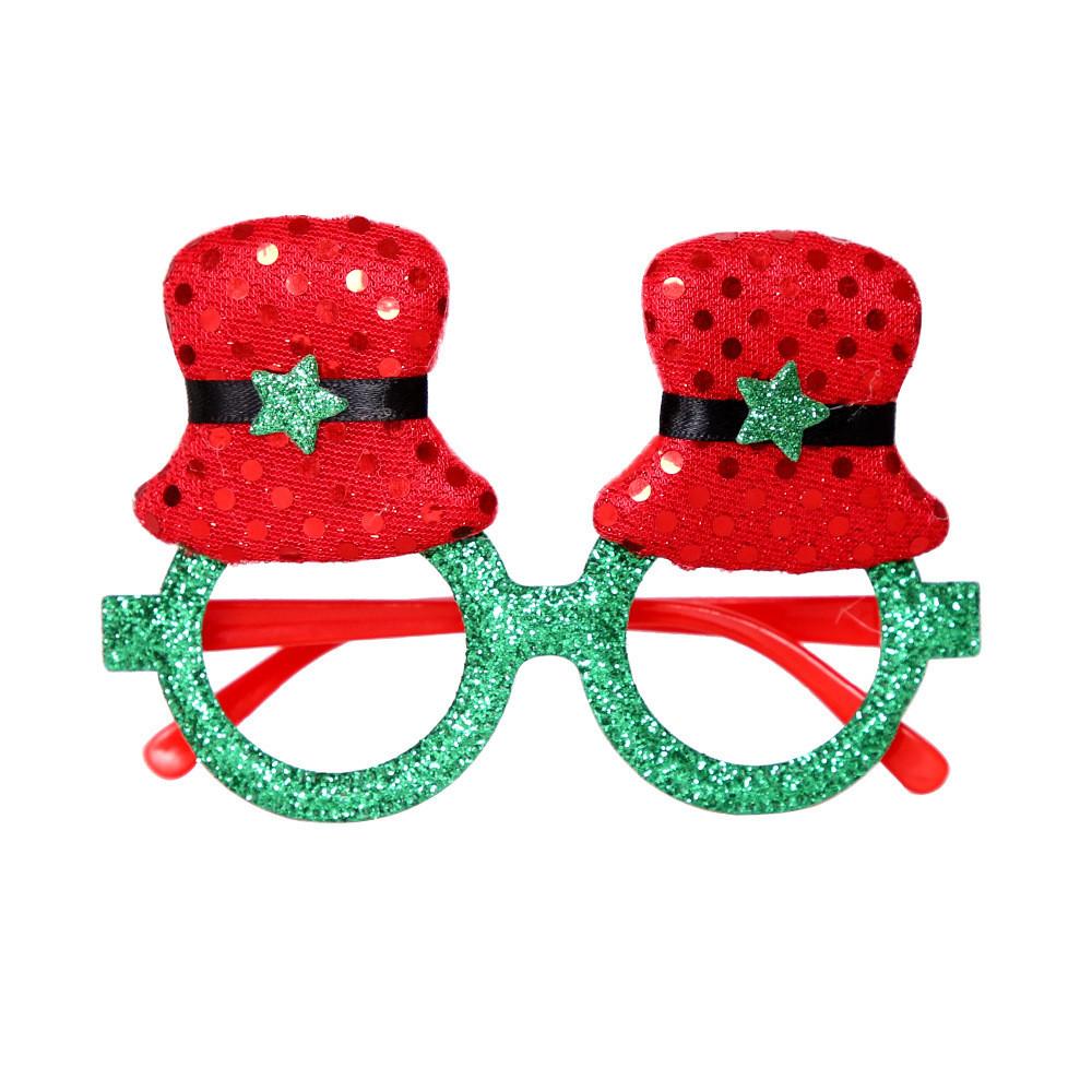 Handmade Plastic Colorful Christmas Glasses Perfect For Kids Featuring Cheerful Santa And Designs Reindeer