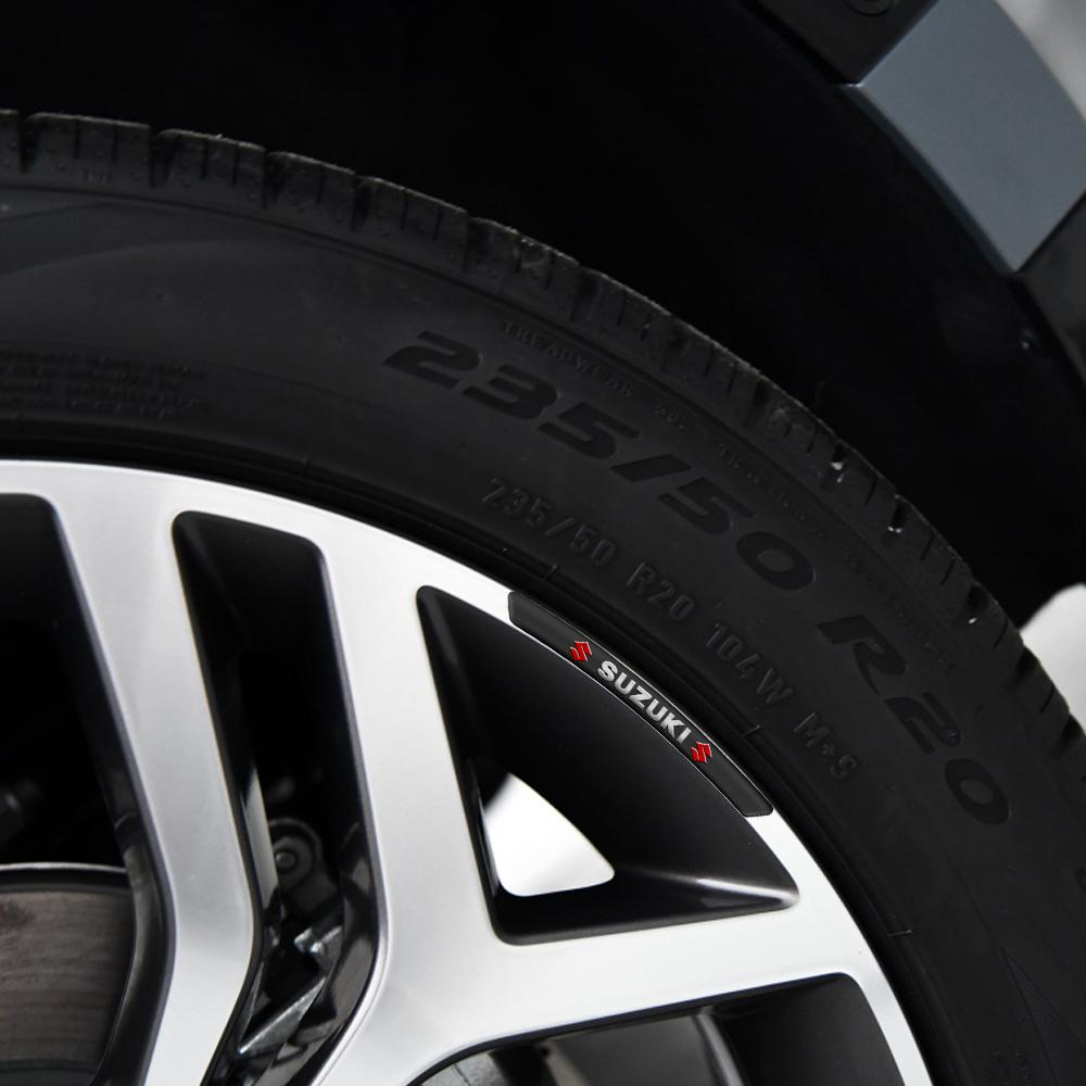 4pcs Car Badge Wheel Rim Stickers Auto Tire Decoration Decals Accessories For Suzuki New Alto Swift Tianyu Shangyue Ruiqi Baleno