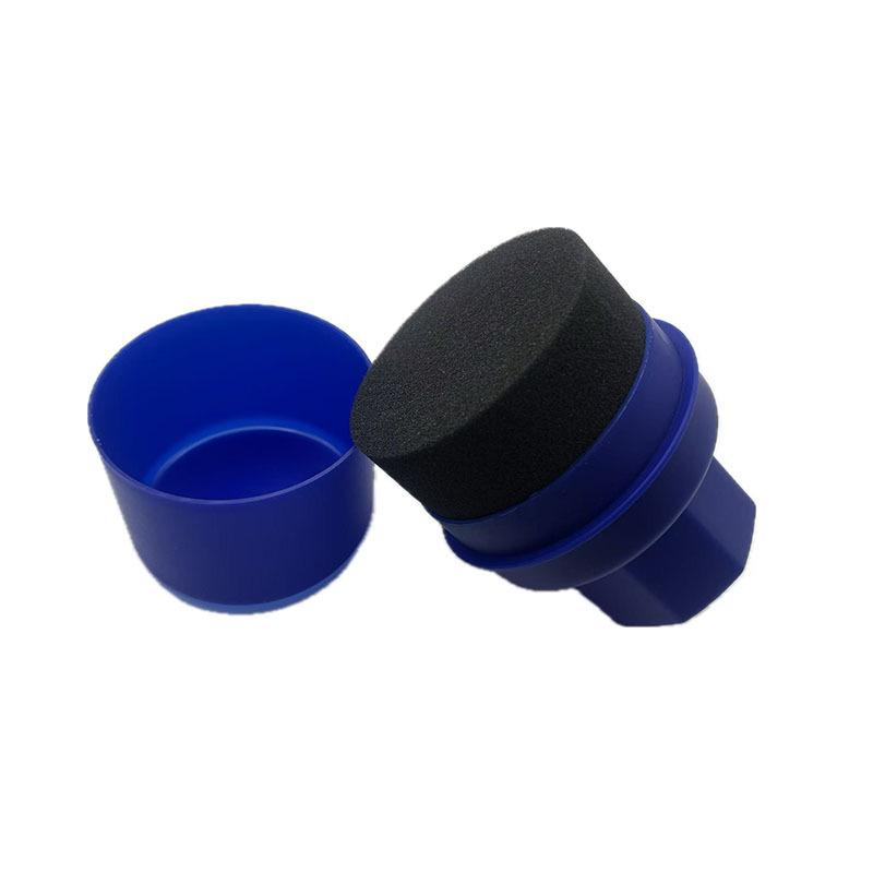 Tire Shine Sponge Pad Reusable Car Wheel Waxing for Multiple Uses Flat sponge синий